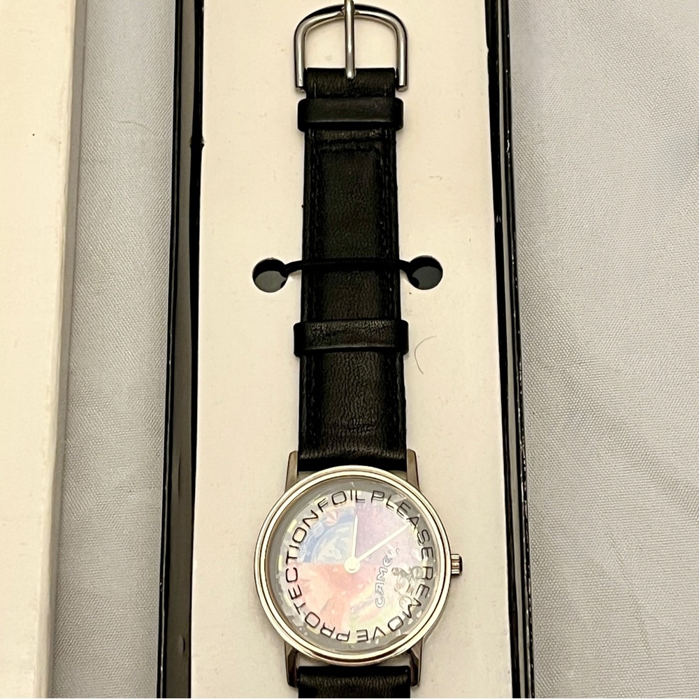 Sweda Camel Advertisement Promo Wristwatch Rainbow Face Black Band Vintage EUC - Picture 3 of 5